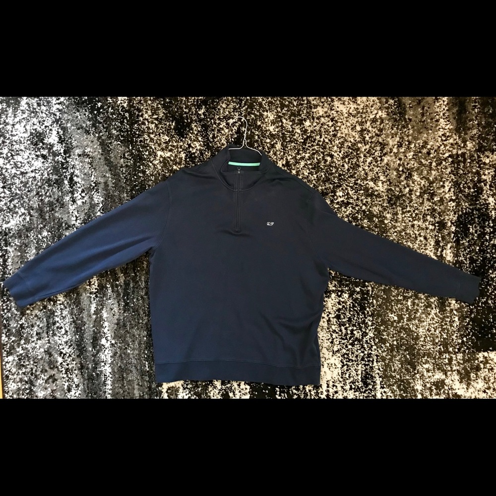 Vineyard Vines half-zip navy blue sweater